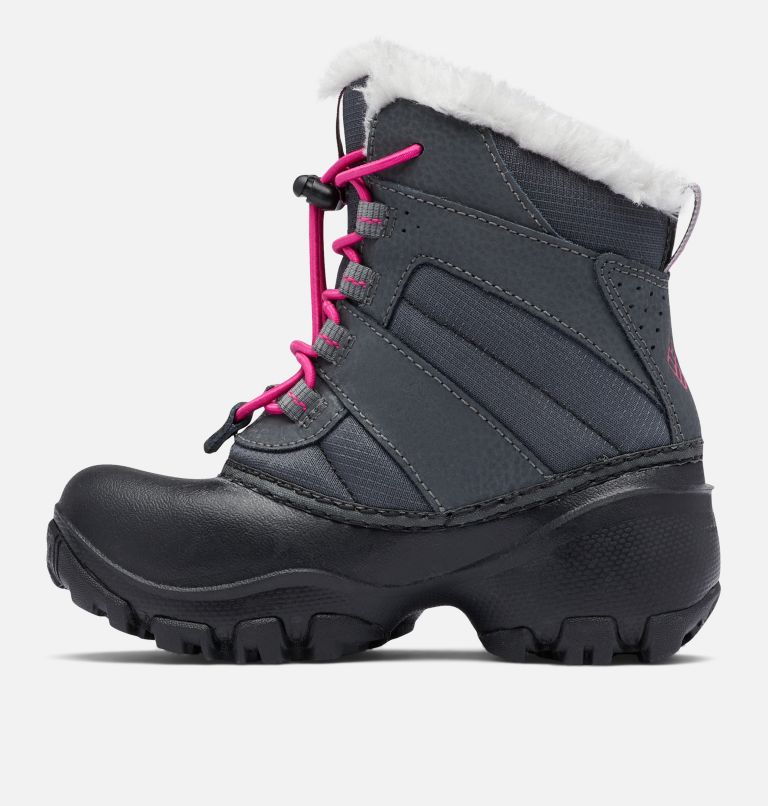 Little Kids' Rope Tow III Waterproof Boot, Color: Dark Grey, Haute Pink, image 5