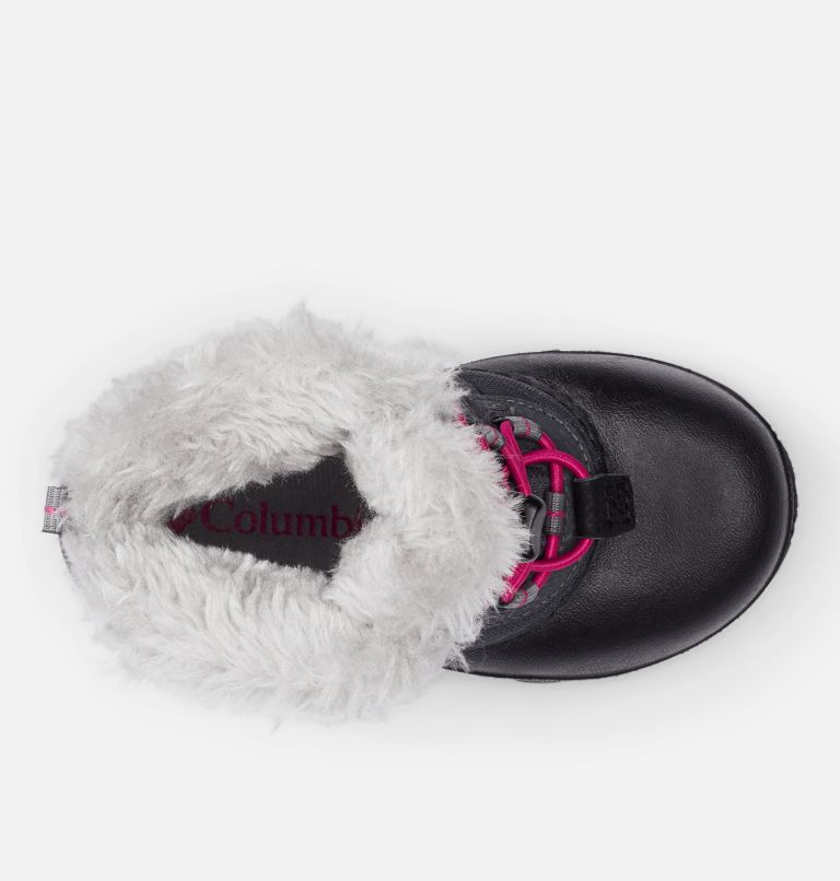 Little Kids’ Rope Tow Waterproof Faux-Fur Trim Boot, Color: Dark Grey, Haute Pink, image 3
