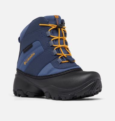 Big Kids' Rope Tow Waterproof Boot, Color: Dark Mountain, Collegiate Navy