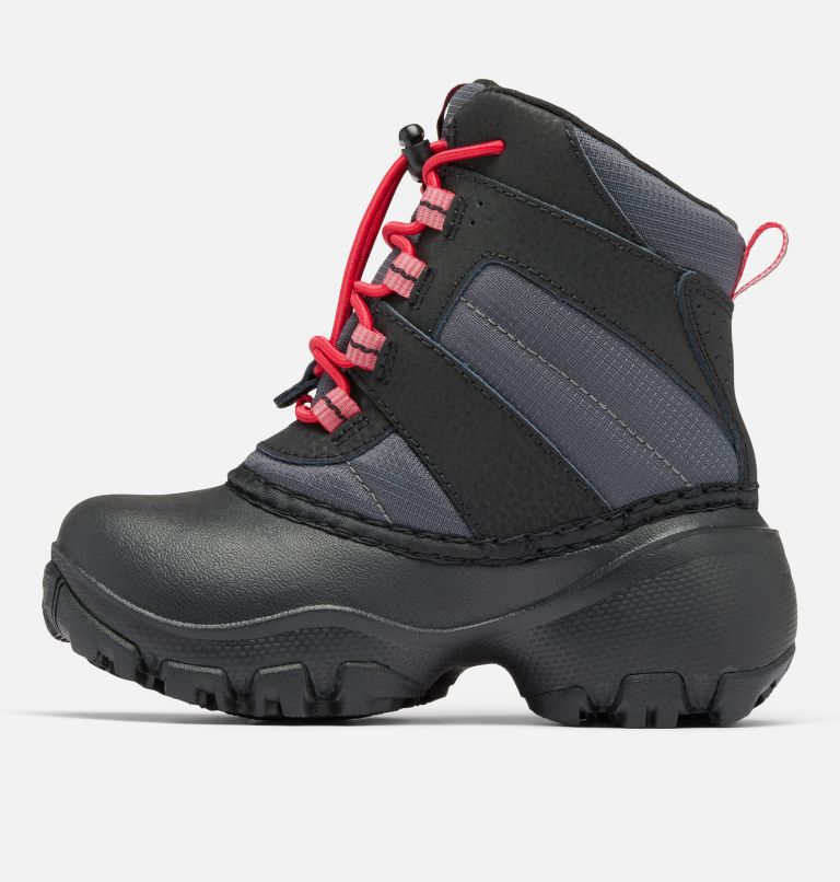 Little Kids' Rope Tow III Waterproof Boot, Color: Dark Grey, Mountain Red, image 7