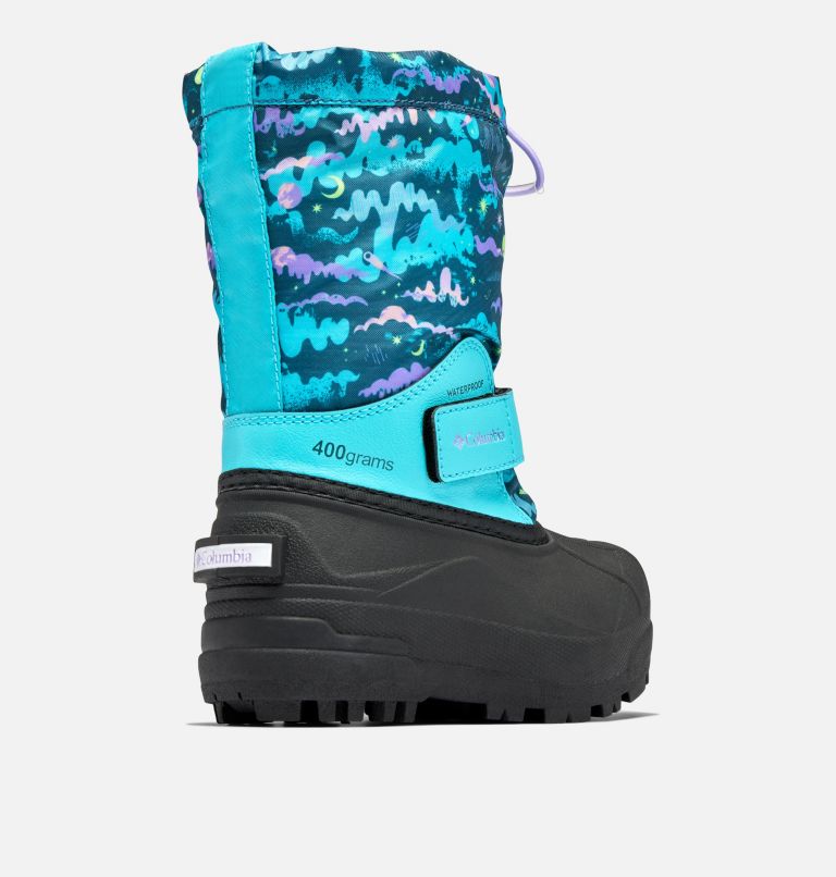 Little Kids' Powderbug Forty Print Boot, Color: Geyser, Paisley Purple, image 9