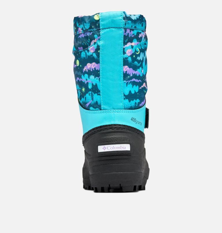 Little Kids' Powderbug Forty Print Boot, Color: Geyser, Paisley Purple, image 8