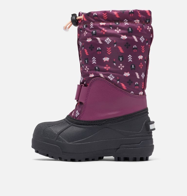 Thumbnail: Little Kids' Powderbug Forty Print Boot, Color: Marionberry, Peach Blossom, image 4