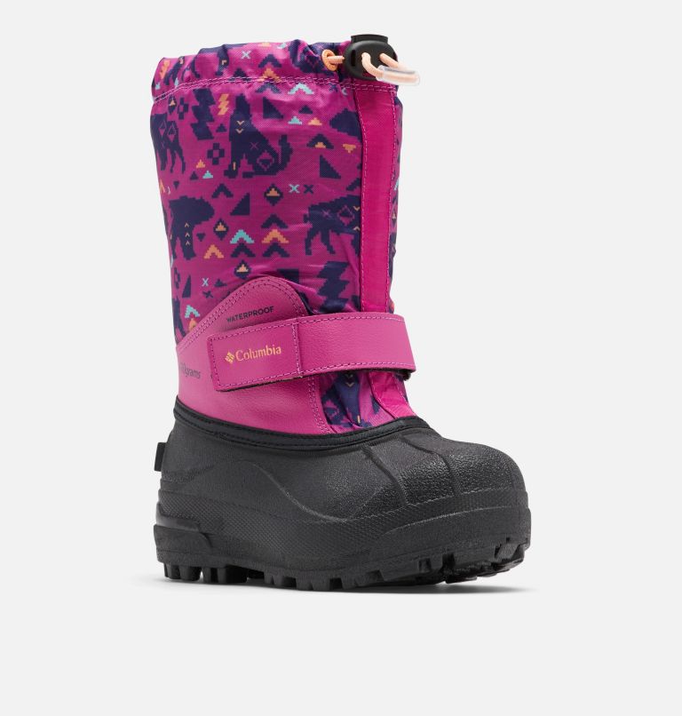 Botte Powderbug Forty Print pour petit enfant, Color: Wild Fuchsia, Bright Nectar, image 2
