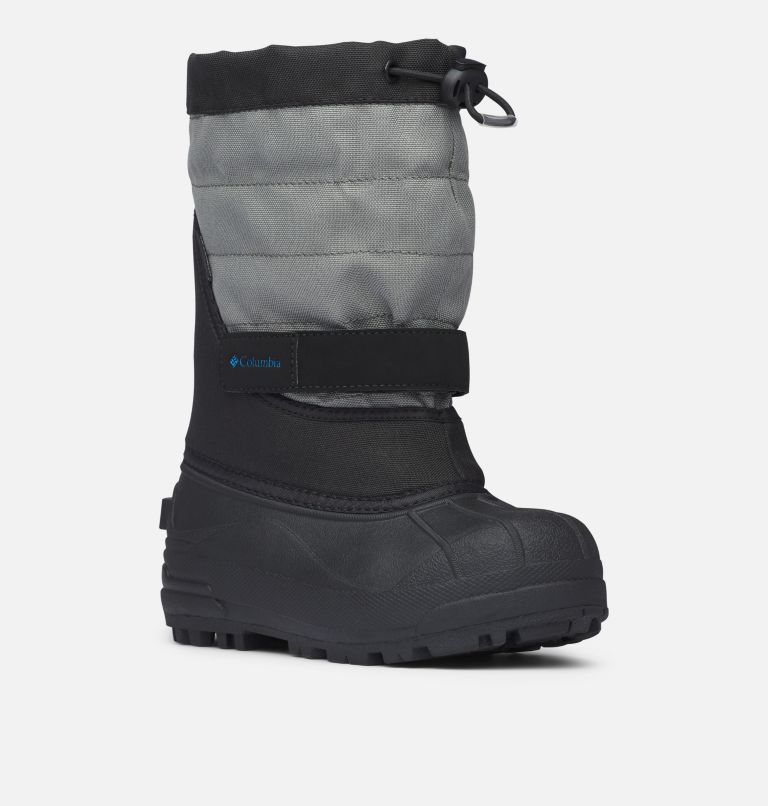 Thumbnail: Youth Powderbug Plus II Snow Boot, Color: Black, Hyper Blue, image 2