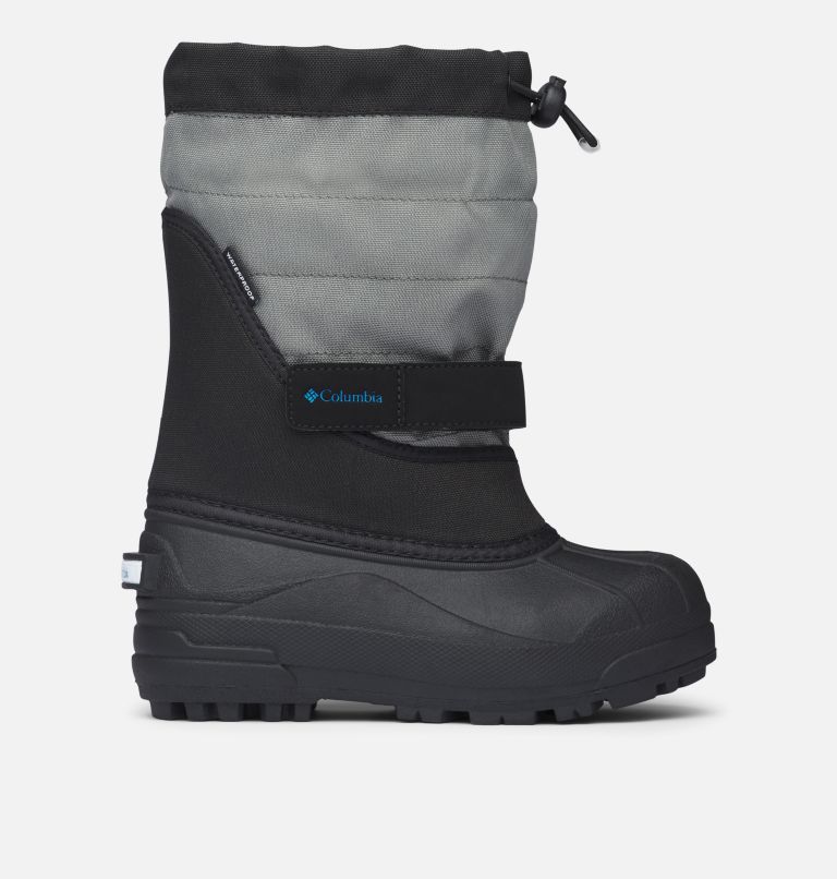 Thumbnail: Youth Powderbug Plus II Snow Boot, Color: Black, Hyper Blue, image 1