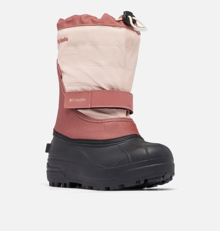 Big Kids’ Powderbug Plus II Snow Boot, Color: Dusty Pink, Beetroot, image 2