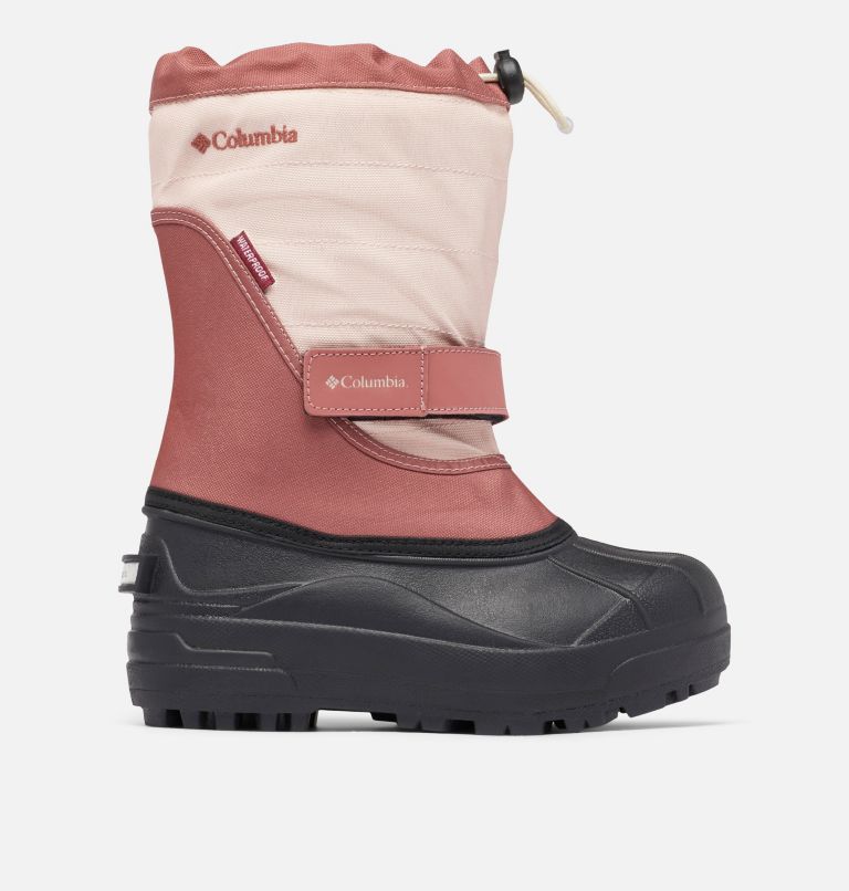 Big Kids’ Powderbug Plus II Snow Boot, Color: Dusty Pink, Beetroot, image 1