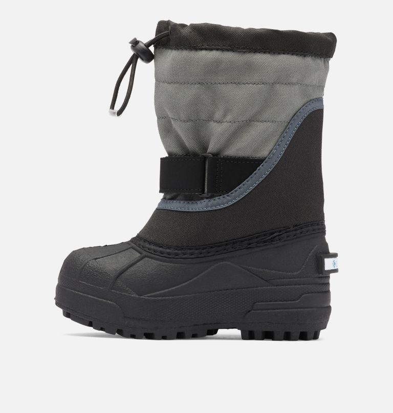 Little Kids’ Powderbug Plus II Snow Boot, Color: Black, Hyper Blue, image 5