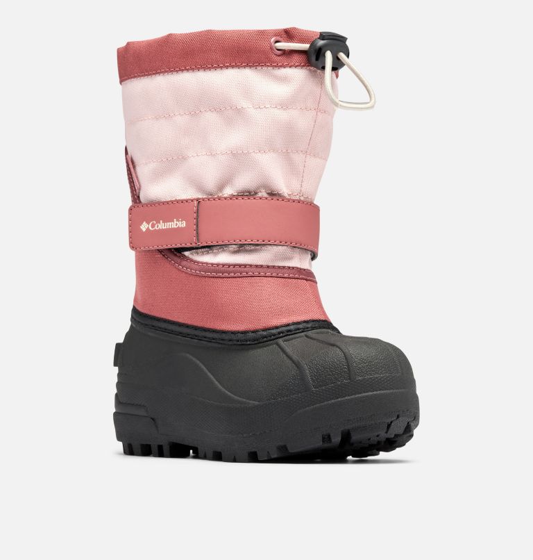 Thumbnail: Little Kids’ Powderbug Plus II Snow Boot, Color: Dusty Pink, Beetroot, image 2