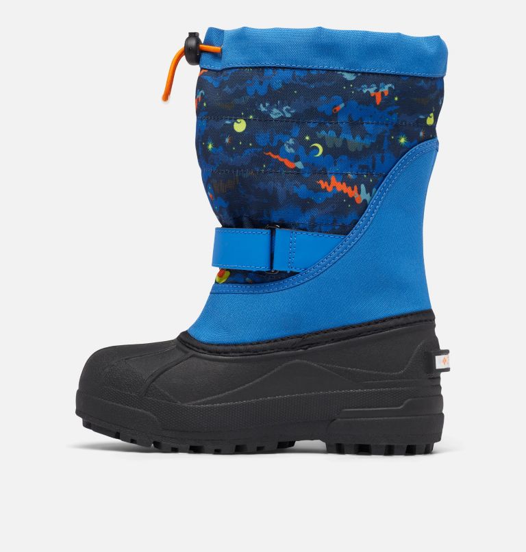 Big Kids’ Powderbug Plus II Print Snow Boot, Color: Bright Indigo, Bright Orange, image 5