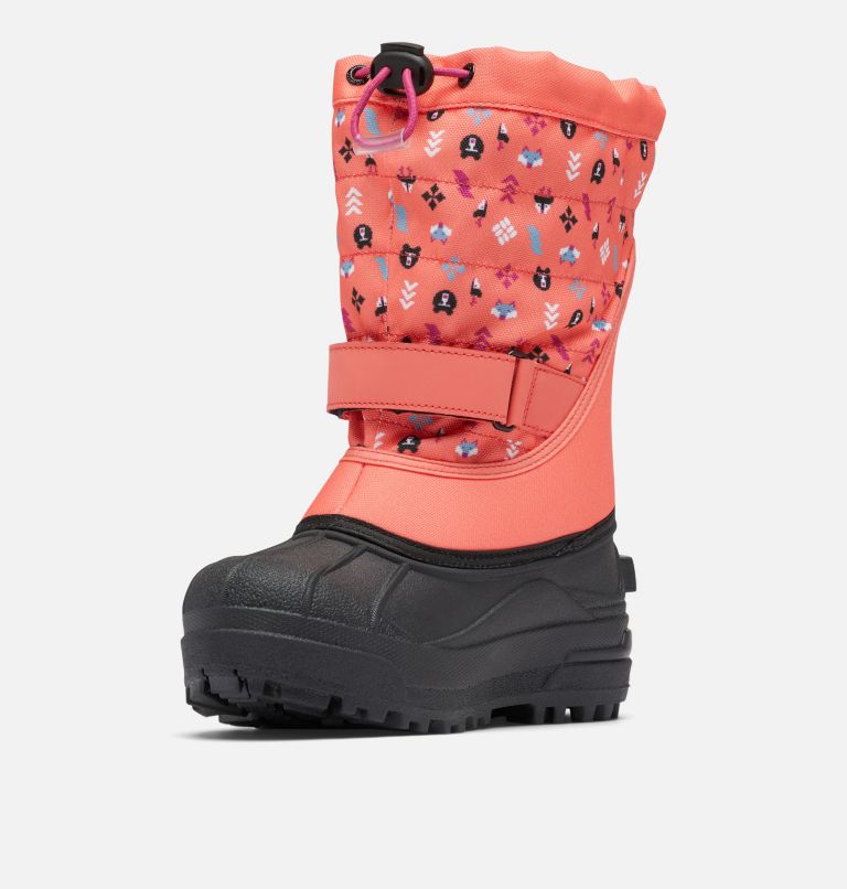 Thumbnail: Big Kids’ Powderbug Plus II Print Snow Boot, Color: Blush Pink, White, image 6