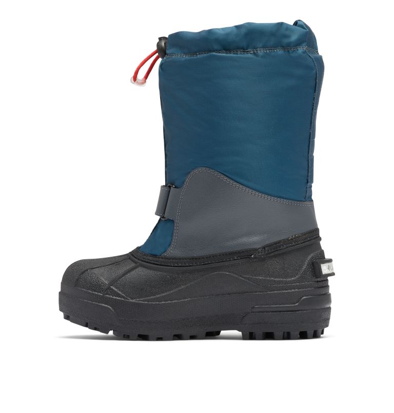 Big Kids’ Powderbug Forty Snow Boot, Color: Petrol Blue, Mountain Red, image 5