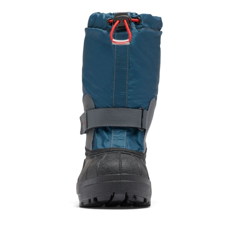 Big Kids’ Powderbug Forty Snow Boot, Color: Petrol Blue, Mountain Red, image 7