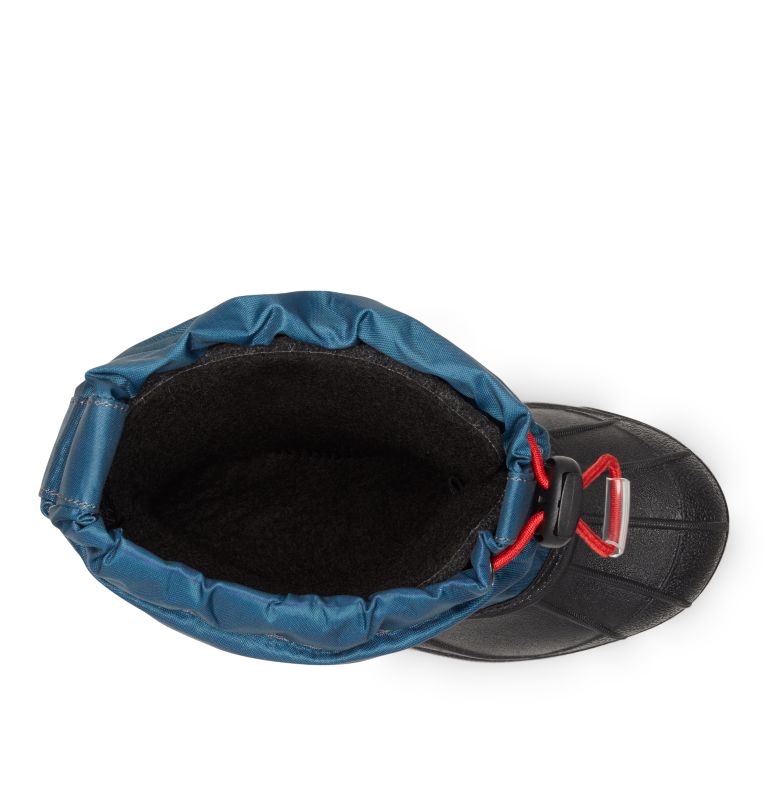 Big Kids’ Powderbug Forty Snow Boot, Color: Petrol Blue, Mountain Red, image 3