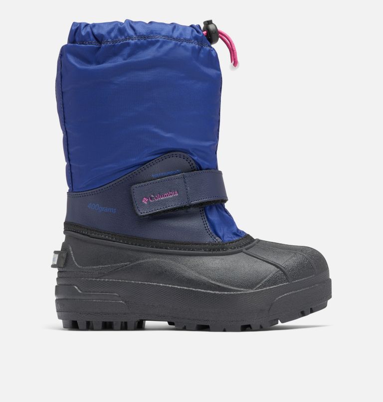Big Kids’ Powderbug Forty Snow Boot, Color: Dark Sapphire, Wild Fuchsia, image 1