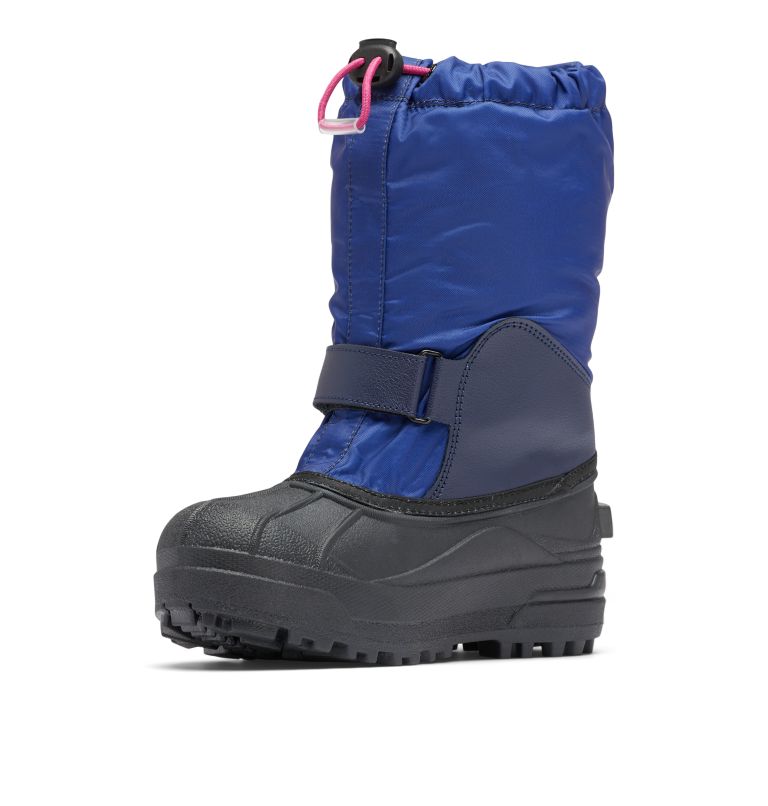 Thumbnail: Big Kids’ Powderbug Forty Snow Boot, Color: Dark Sapphire, Wild Fuchsia, image 6