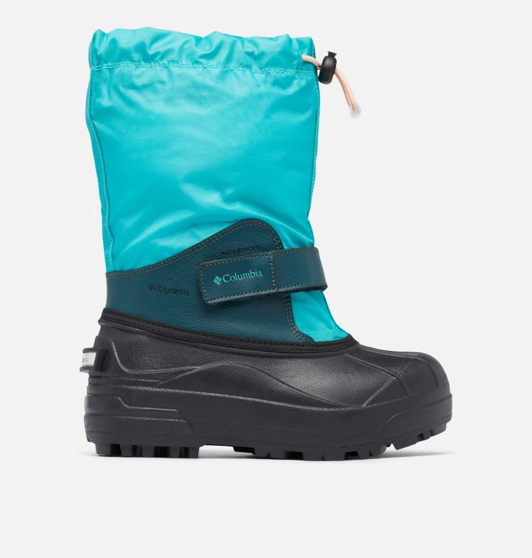 Big Kids’ Powderbug Forty Snow Boot, Color: Bright Aqua, Night Wave, image 1