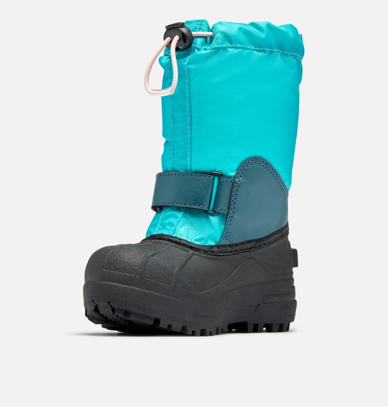 Little Kids’ Powderbug Forty Snow Boot, Color: Bright Aqua, Night Wave, image 6