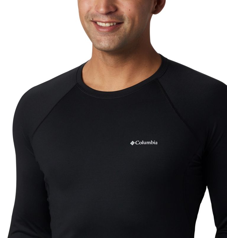 Men's Heavyweight Stretch Baselayer Shirt, Color: Black