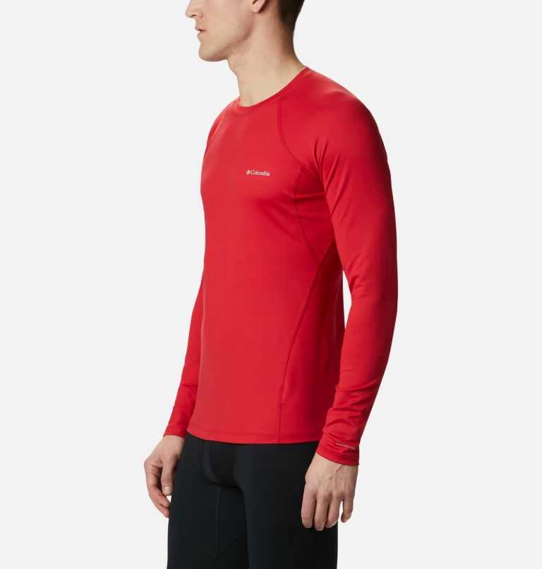 Men's Omni-Heat Heavyweight Baselayer Crew, Color: Mountain Red, image 3