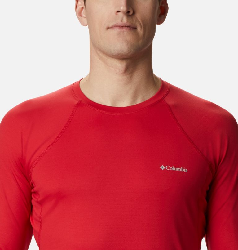 Men's Omni-Heat Heavyweight Baselayer Crew, Color: Mountain Red, image 4