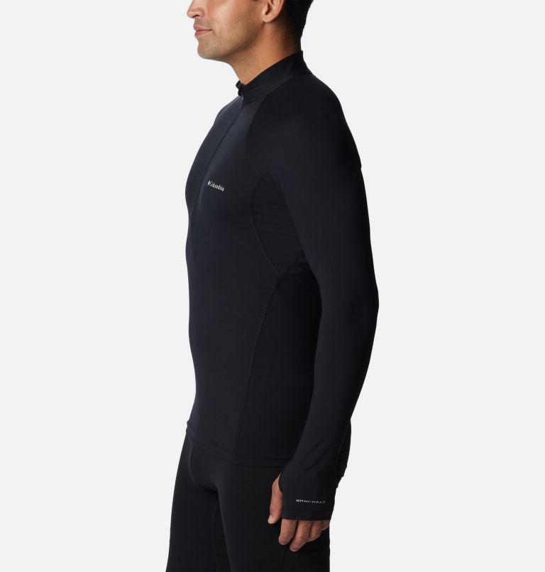 Thumbnail: Sous-vêtement technique à demi-zip et manches longues Midweight Stretch Homme, Color: Black, image 3
