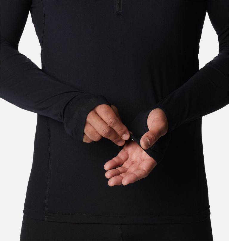 Thumbnail: Sous-vêtement technique à demi-zip et manches longues Midweight Stretch Homme, Color: Black, image 5