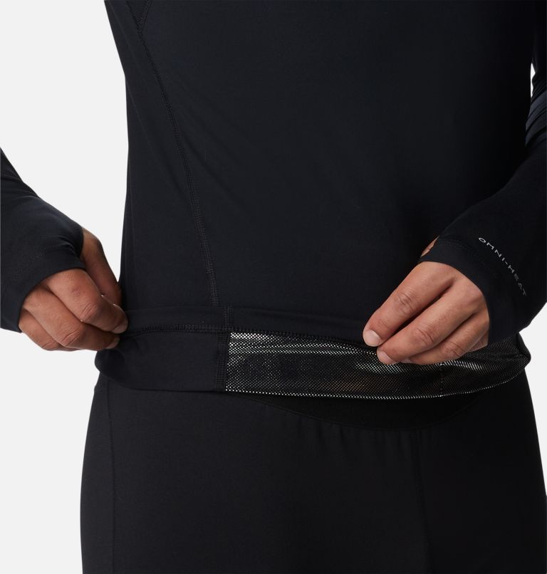 Men’s Midweight Stretch Half Zip Baselayer Shirt, Color: Black, image 7