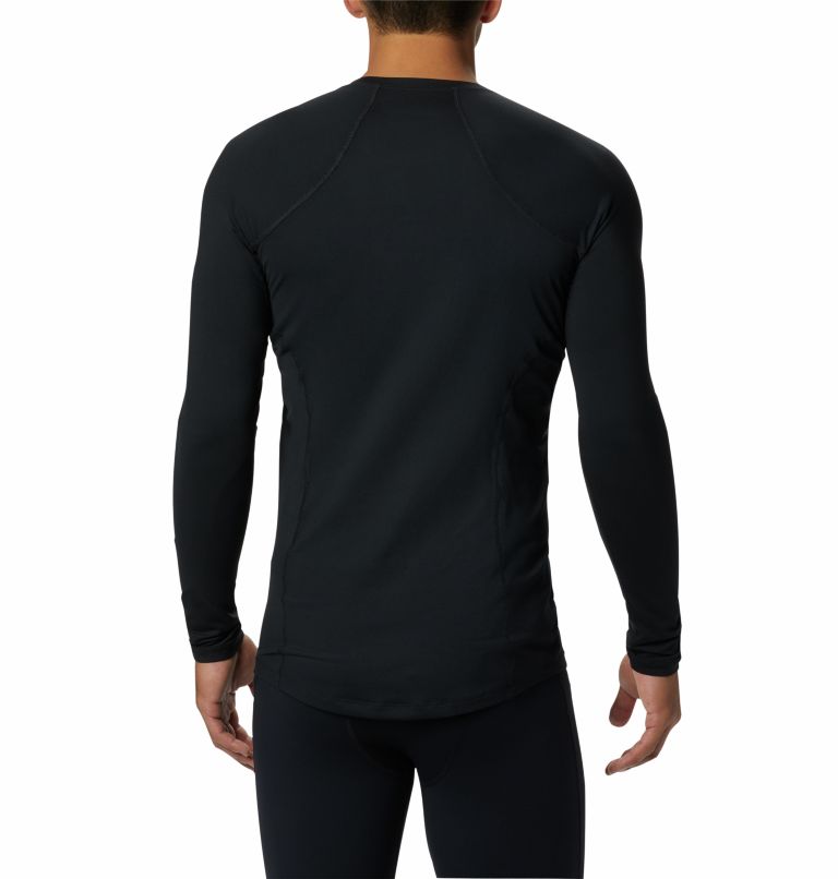 Thumbnail: Men’s Midweight Stretch Baselayer Shirt, Color: Black, image 2