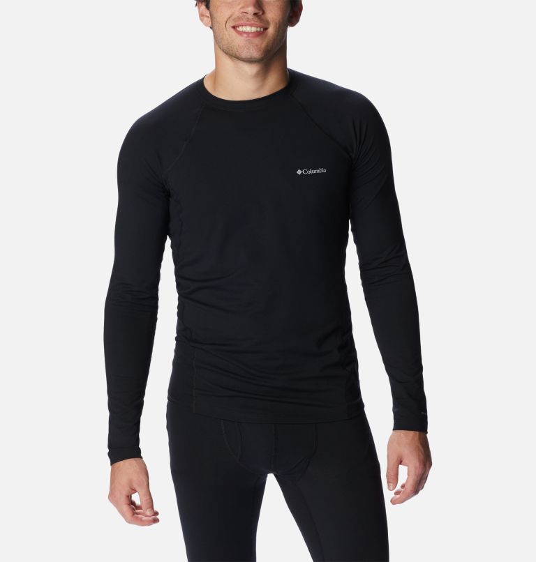 Men’s Midweight Stretch Baselayer Shirt - Tall, Color: Black, image 1
