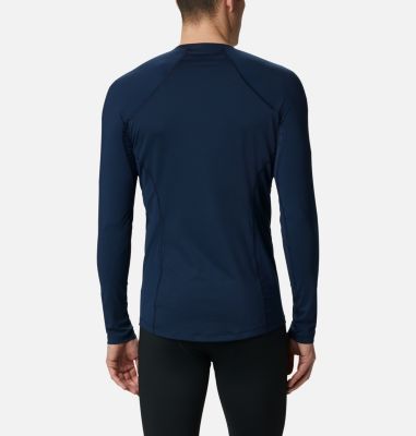 Men&rsquo;s Midweight Stretch Baselayer Long Sleeve Shirt Midweight Stretch Long Sleeve Top | 057 | L, Collegiate Navy, back