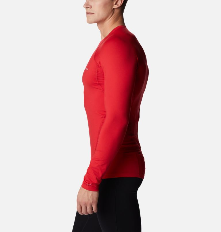 Men’s Midweight Stretch Baselayer Long Sleeve Shirt, Color: Mountain Red, image 3