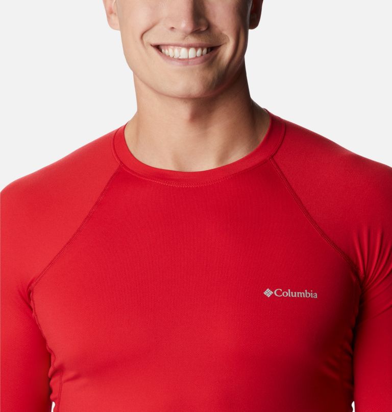 Thumbnail: Men’s Midweight Stretch Baselayer Long Sleeve Shirt, Color: Mountain Red, image 4
