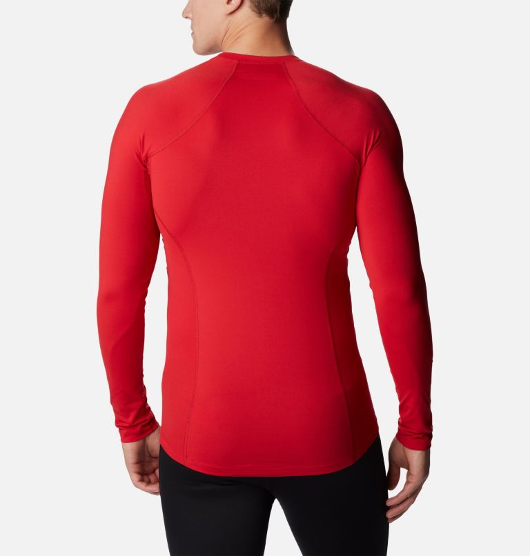 Men’s Midweight Stretch Baselayer Long Sleeve Shirt, Color: Mountain Red, image 2