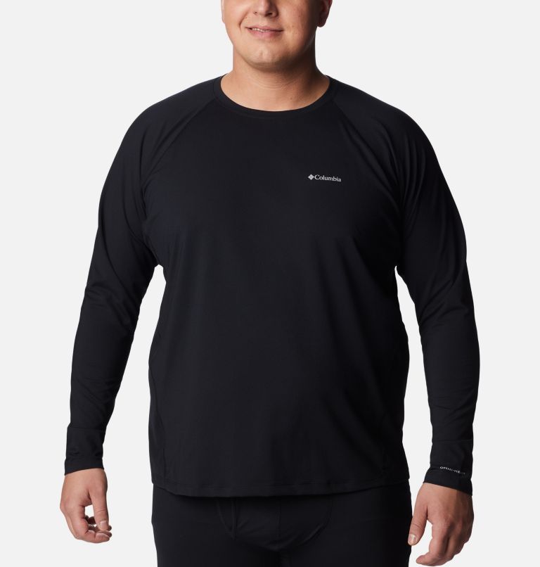 Men’s Midweight Stretch Baselayer Shirt - Big, Color: Black, image 1