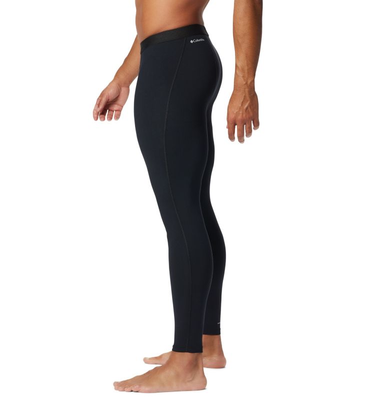 Men's Midweight Stretch Baselayer Tights, Color: Black