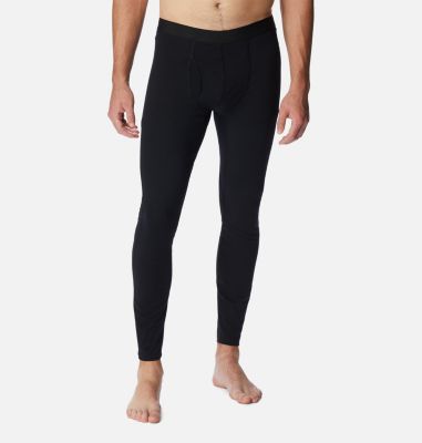 Capreze Men Leggings Elastic Waist Thermal Pant Winter Warm Long Johns  Extreme Cold Underwear Solid Color Bottoms Black 3XL
