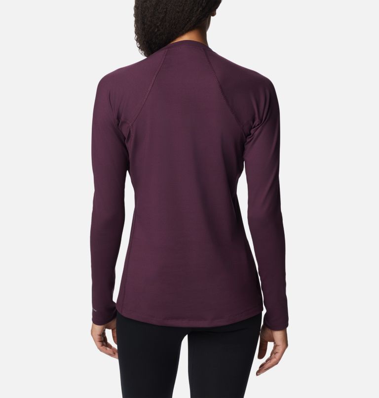 Thumbnail: Women's Heavyweight Stretch Long Sleeve Top, Color: Black Cherry, image 2