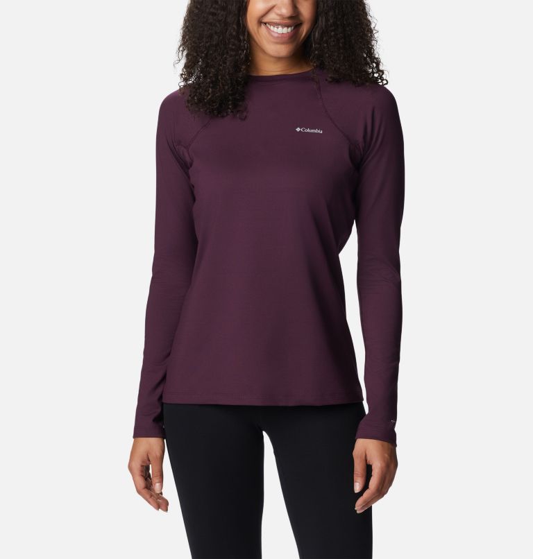 Thumbnail: Women's Heavyweight Stretch Long Sleeve Top, Color: Black Cherry, image 1