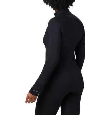 Women&rsquo;s Midweight Stretch Baselayer Long Sleeve Half Zip Shirt Midweight Stretch Long Sleeve  | 548 | L, Black, back
