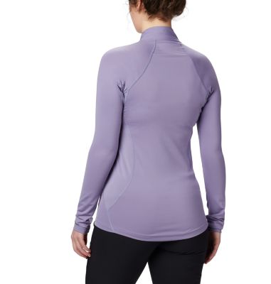 Women&rsquo;s Midweight Stretch Baselayer Long Sleeve Half Zip Shirt Midweight Stretch Long Sleeve  | 548 | L, Dusty Iris, back