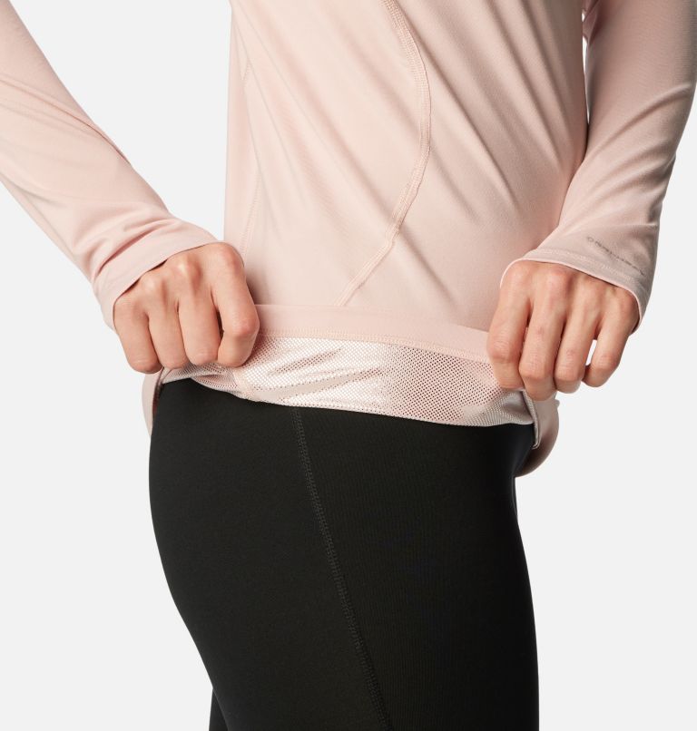 Chandail extensible mi-épais à demi-fermeture éclair à manches longues  Midweight Stretch pour femme, Color: Dusty Pink, image 6