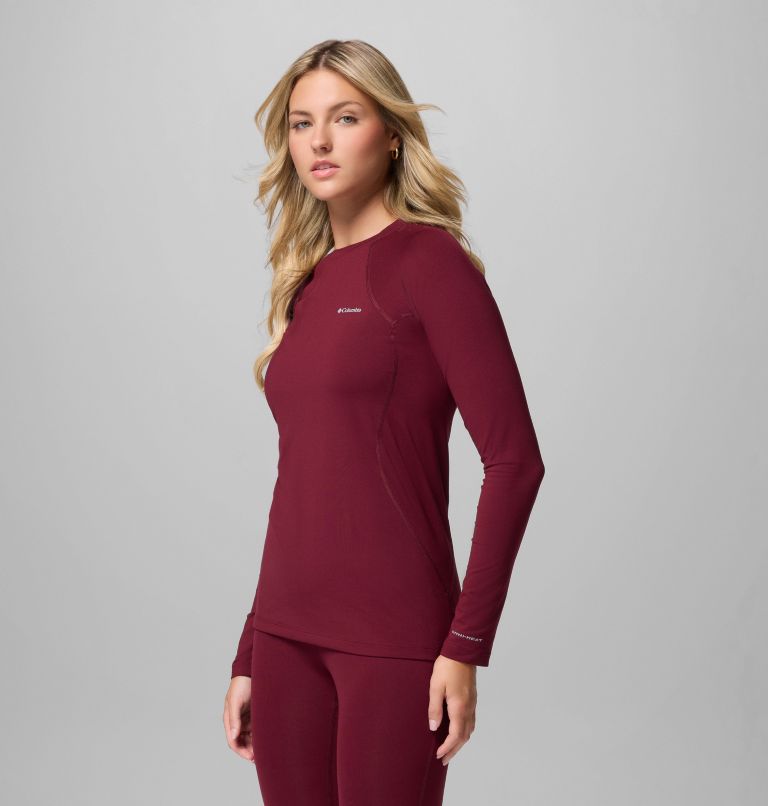Women’s Omni-Heat Midweight Baselayer Crew, Color: Rich Wine, image 4