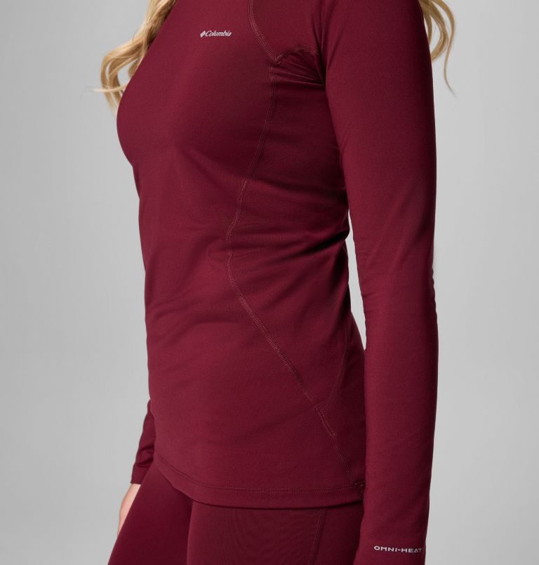 Women’s Omni-Heat Midweight Baselayer Crew, Color: Rich Wine, image 7