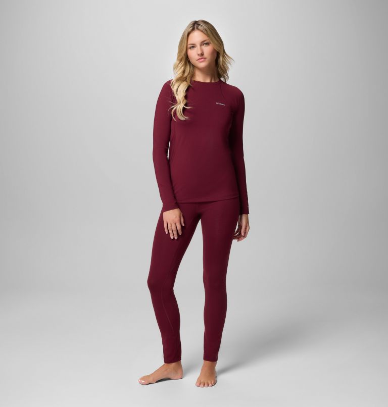 Women’s Omni-Heat Midweight Baselayer Crew, Color: Rich Wine, image 2