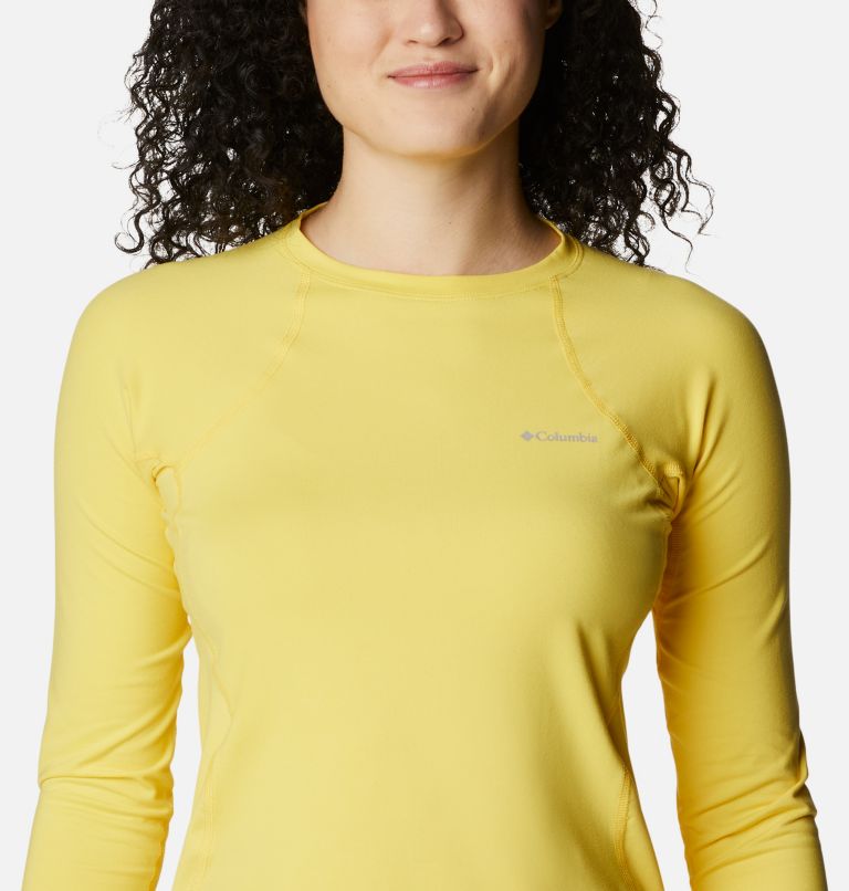 Women’s Midweight Stretch Baselayer Long Sleeve Shirt, Color: Sun Glow, image 4