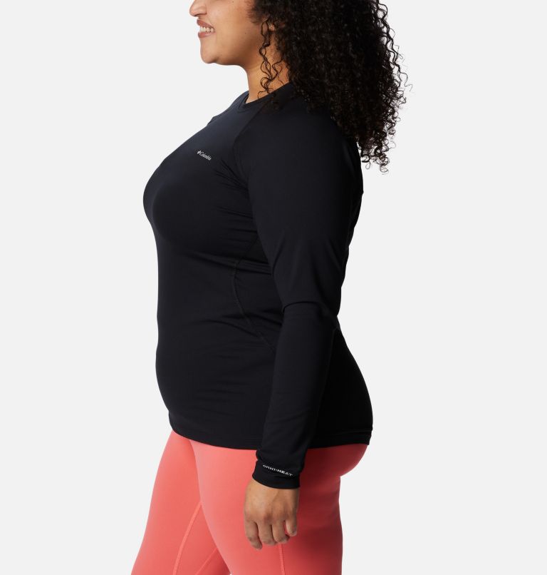 Women’s Omni-Heat Midweight Baselayer Crew - Plus Size, Color: Black, image 3