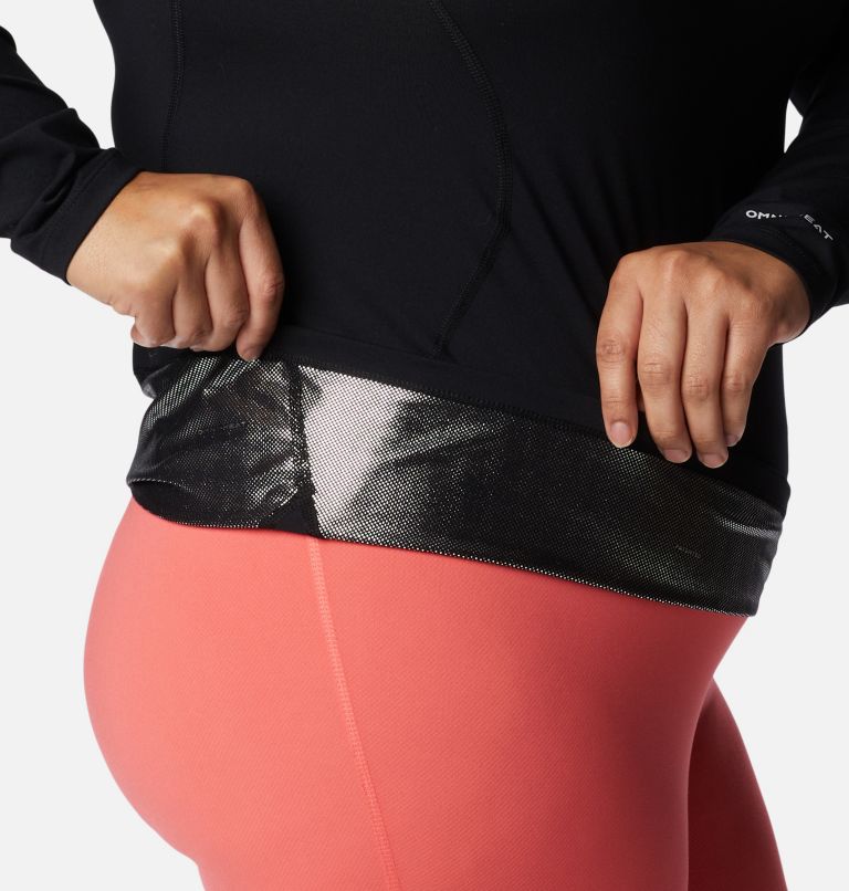 Women’s Omni-Heat Midweight Baselayer Crew - Plus Size, Color: Black, image 5