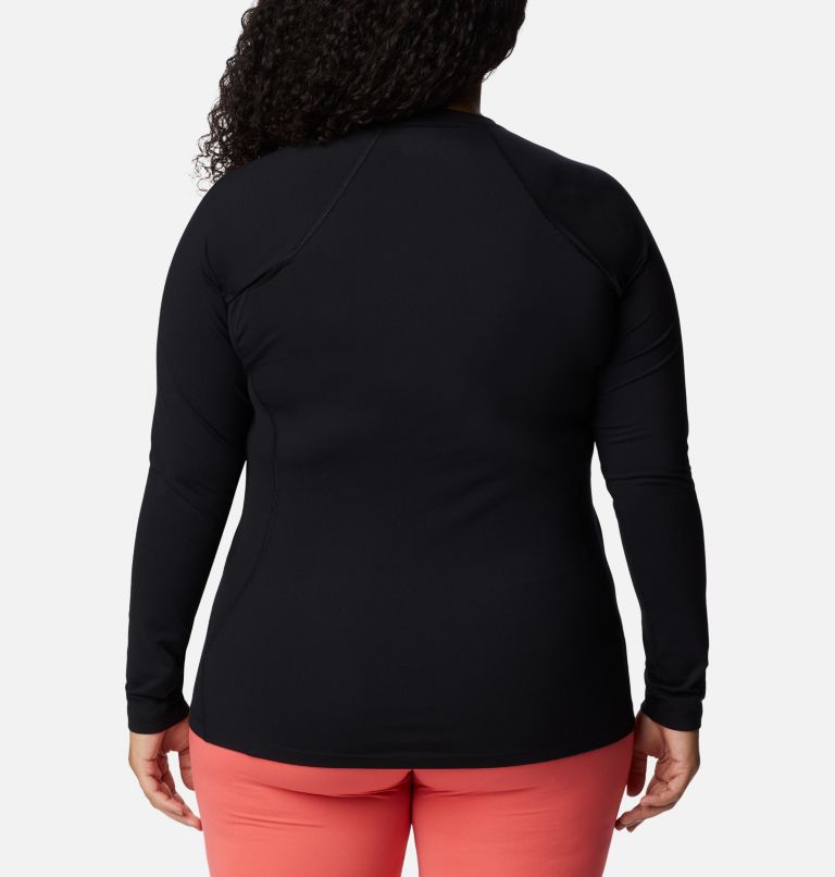 Thumbnail: Haut à manches longues Midweight Stretch pour femme - Grandes tailles, Color: Black, image 2